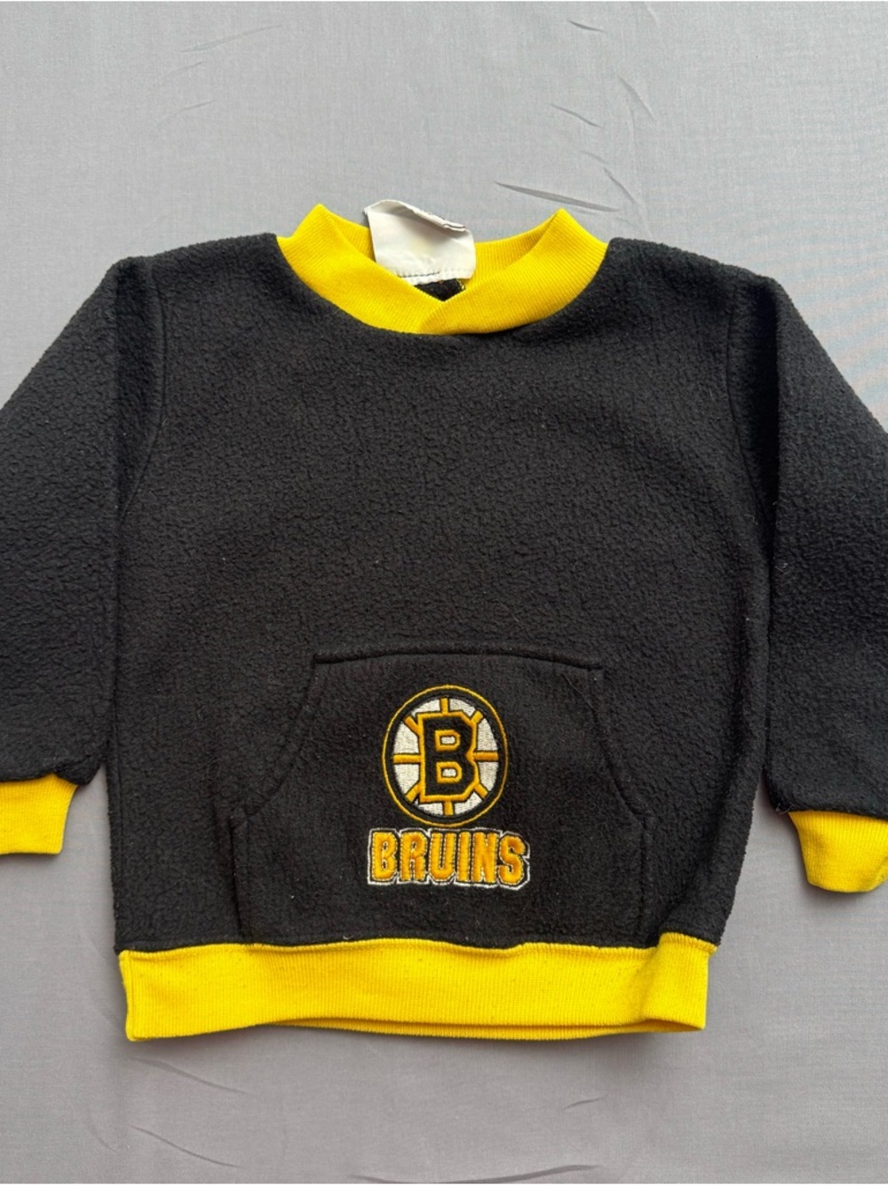 Vintage Winning Goal Boston Bruins NHL Hockey Sweatshirt Black Yellow Size Youth